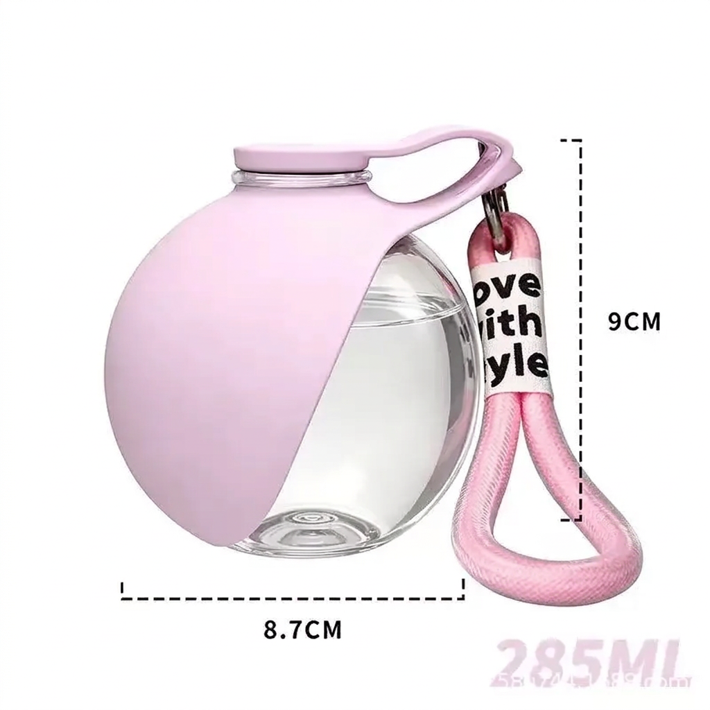 Botella rosa sin el carácter chino