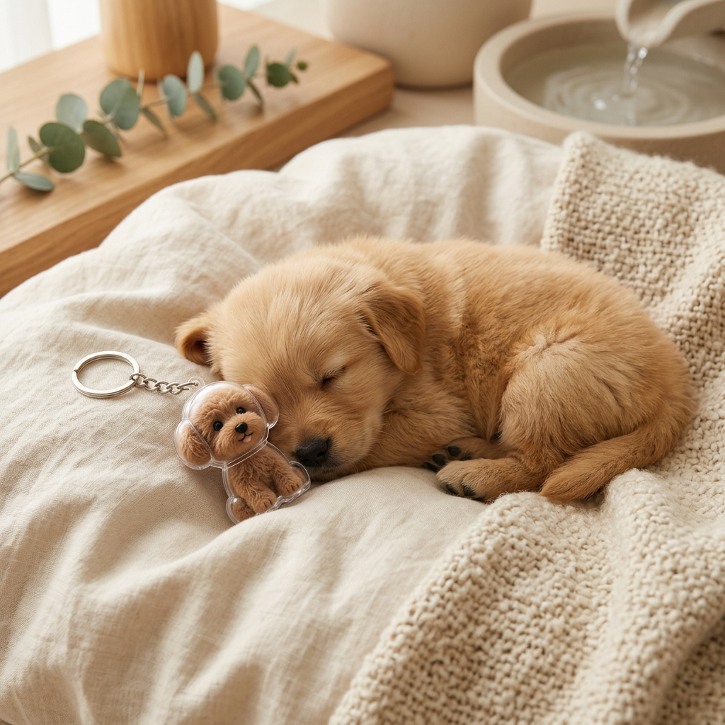 Perrito y llavero